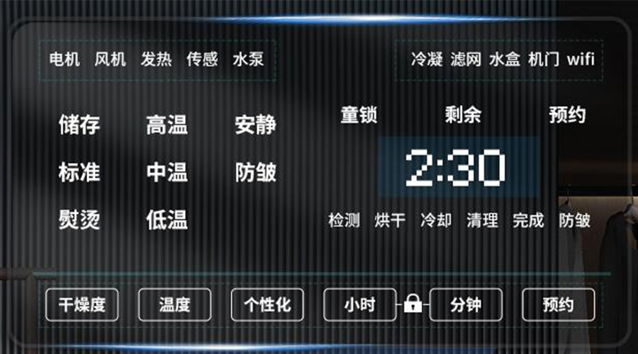冷凝衣物烘干機擁有獨立大屏，實現(xiàn)智能快速烘干！