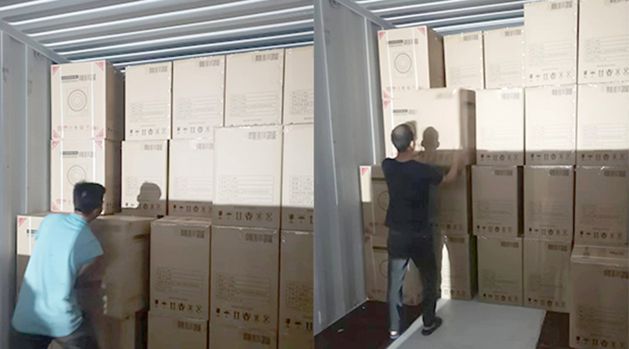 裝柜日常！日本客戶Sentern滾筒干衣機(jī)順利出貨