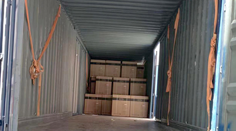 100臺12kg滾筒衣服烘干機裝柜完畢！順利出貨