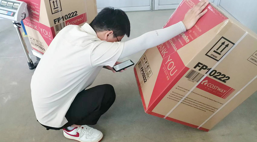 實(shí)況直擊！客戶北美COSTWAY開展衣物烘干機(jī)驗(yàn)貨